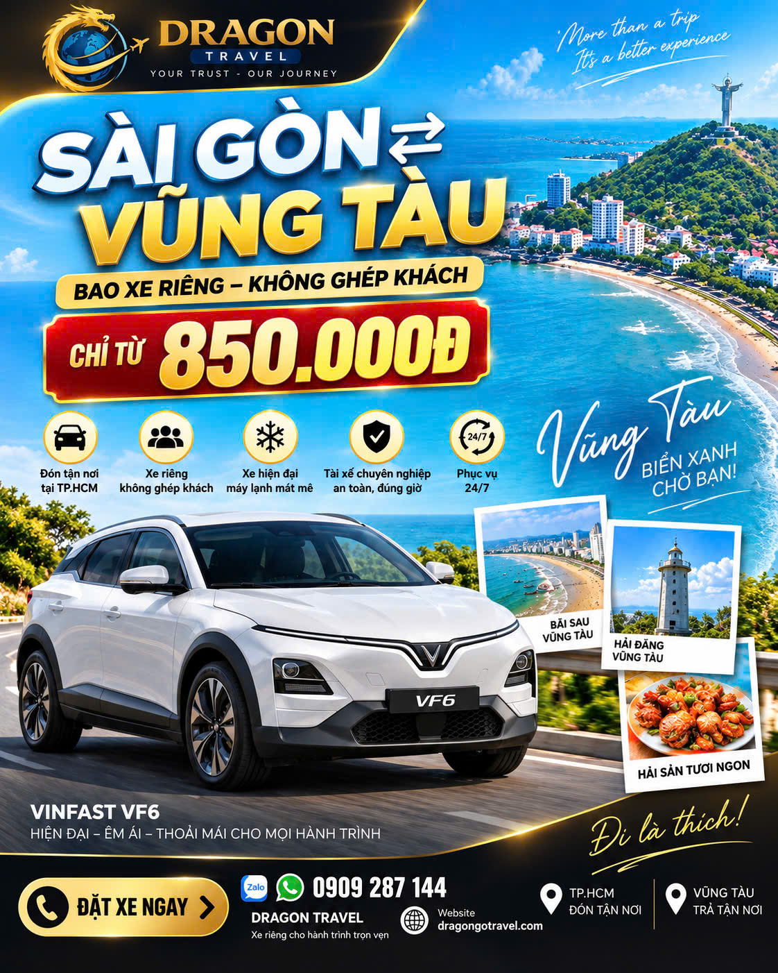 Tuyến xe riêng Dragon Travel