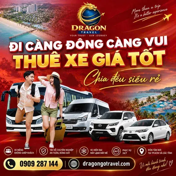 Dragon Travel – dịch vụ thuê xe riêng có tài xế